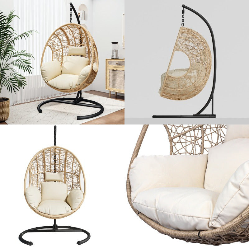 Heavy duty Outdoor wicker swing egg chair seat part-Natural color