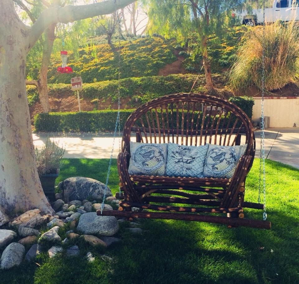 Handmade Twig Bent Willow Porch Swing