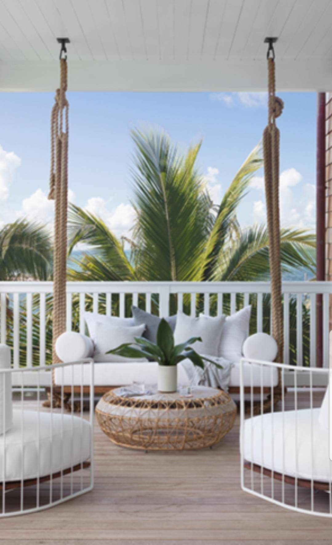 Woven Rope Porch Swing: Modern  Hanging Bed