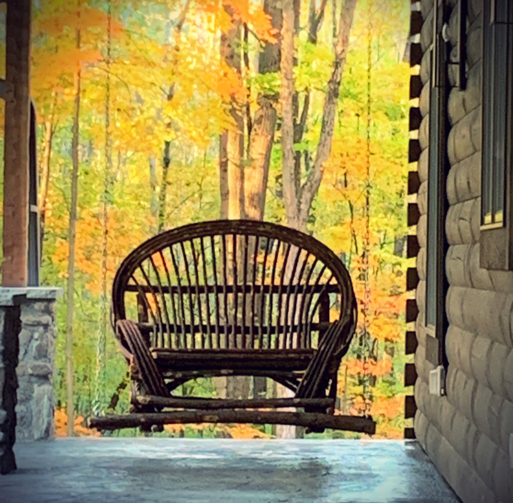 Handmade Twig Bent Willow Porch Swing