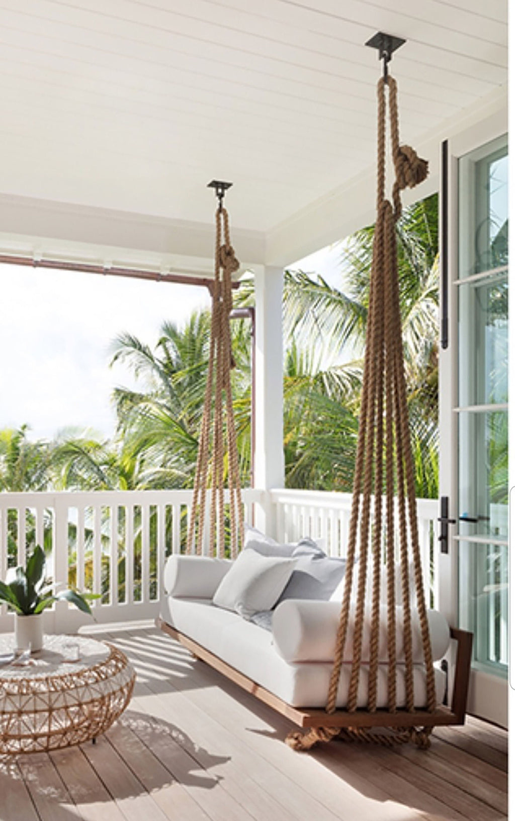 Woven Rope Porch Swing: Modern  Hanging Bed