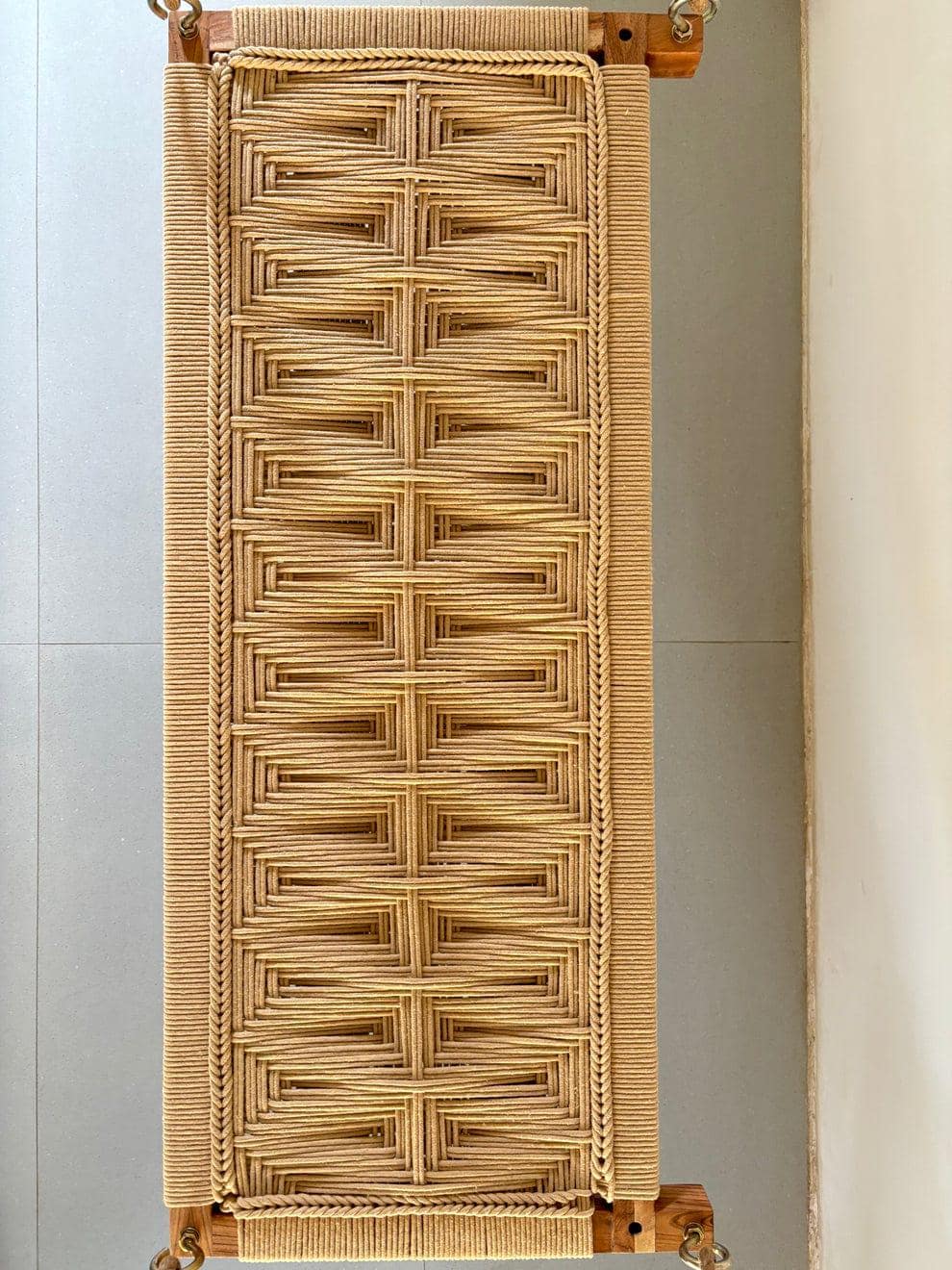 Woven Swing with Backrest All Beige