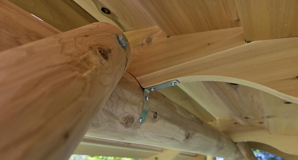 Cedar Patio Swing with Canopy: Rustic Outdoor Bench