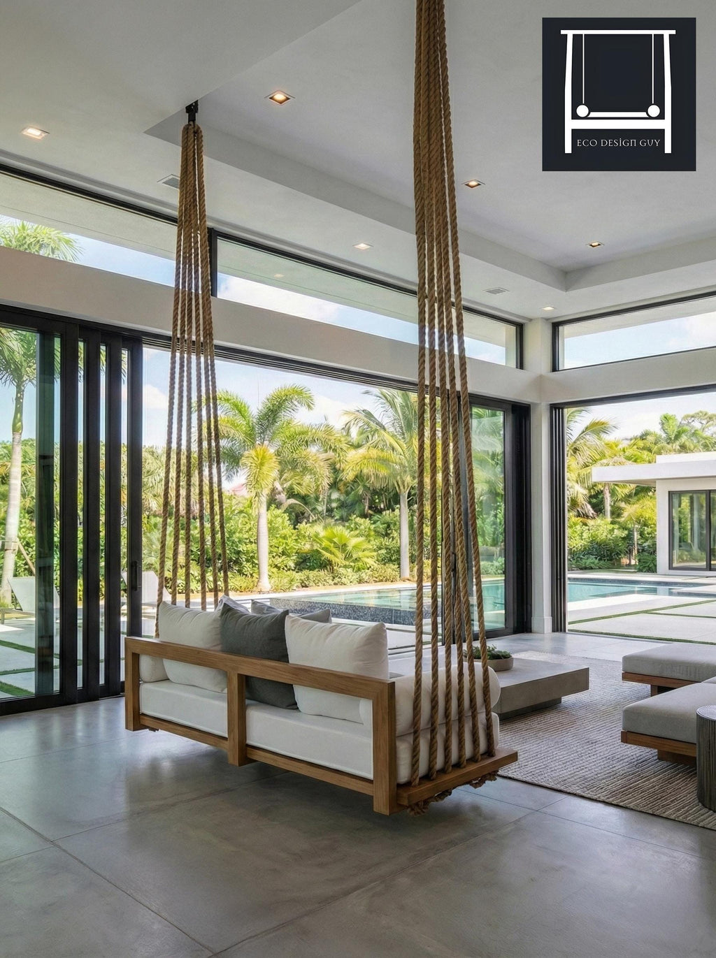 Woven Rope Porch Swing: Modern  Hanging Bed